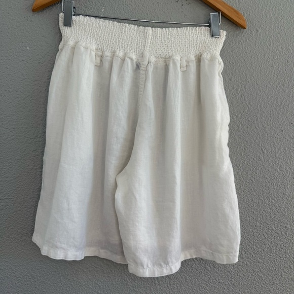 Wrap London Linen Elastic Waist Shorts Size 12 EUC - Picture 2 of 4